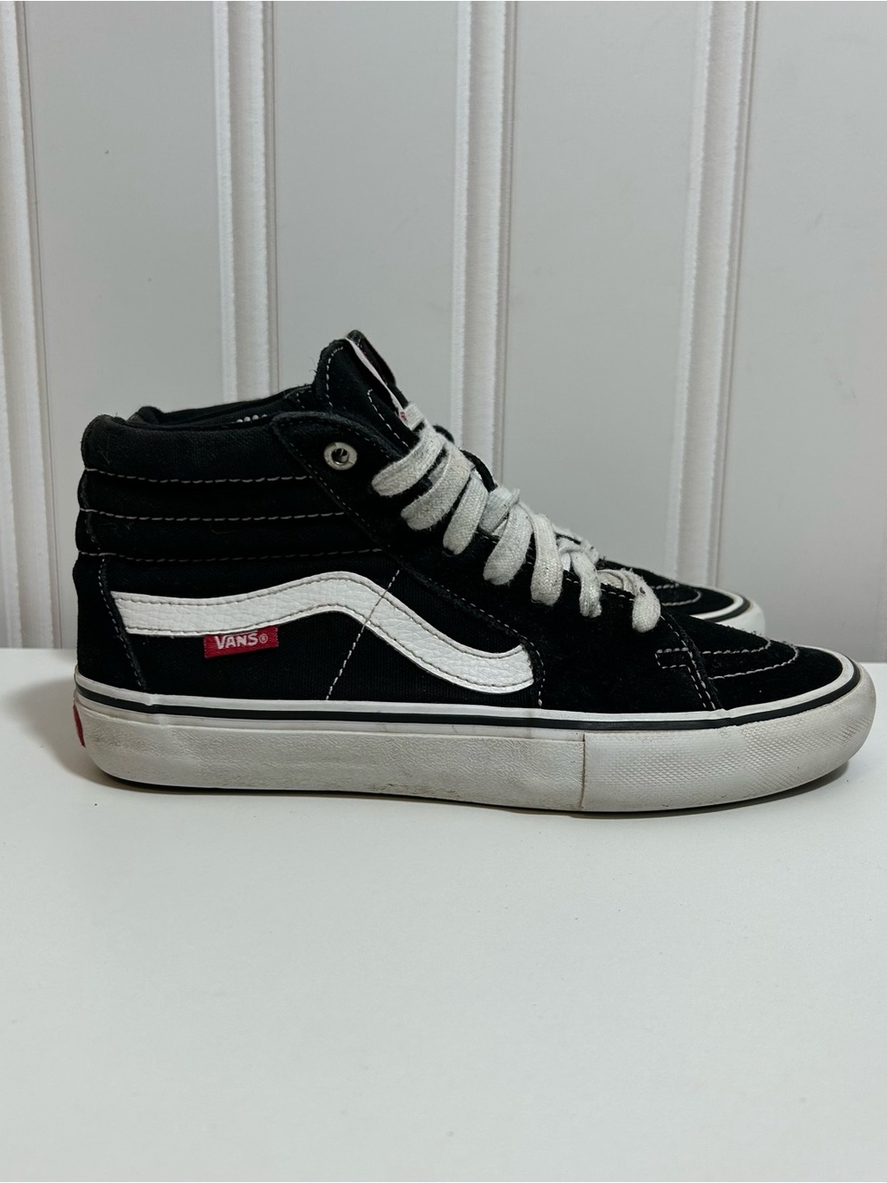 Vans sk8 hi pro black white